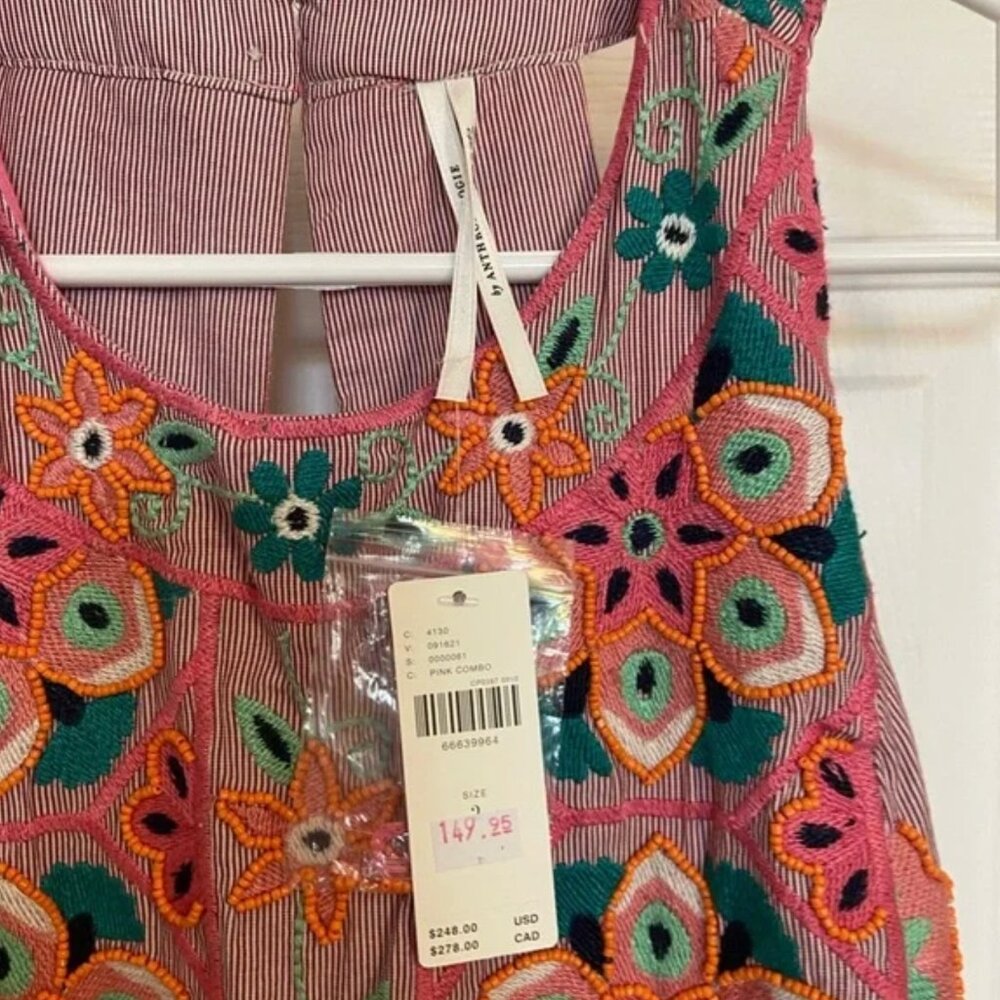 Anthropologie Embroidered Shift Dress - Picture 4 of 8